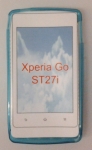 Funda gel silicona Sony xperia Go st27i azul turquesa