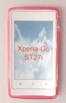Funda gel silicona Sony xperia Go st27i azul rosa