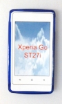 Funda gel silicona Sony xperia Go st27i azul